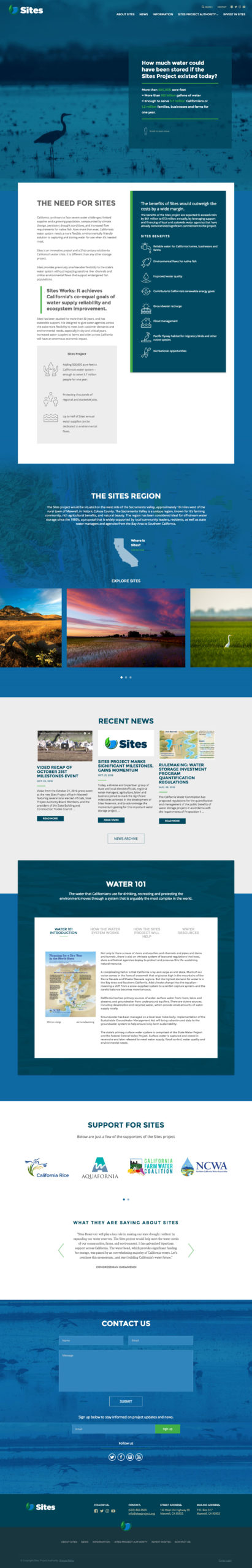 California Water Fix Website Design